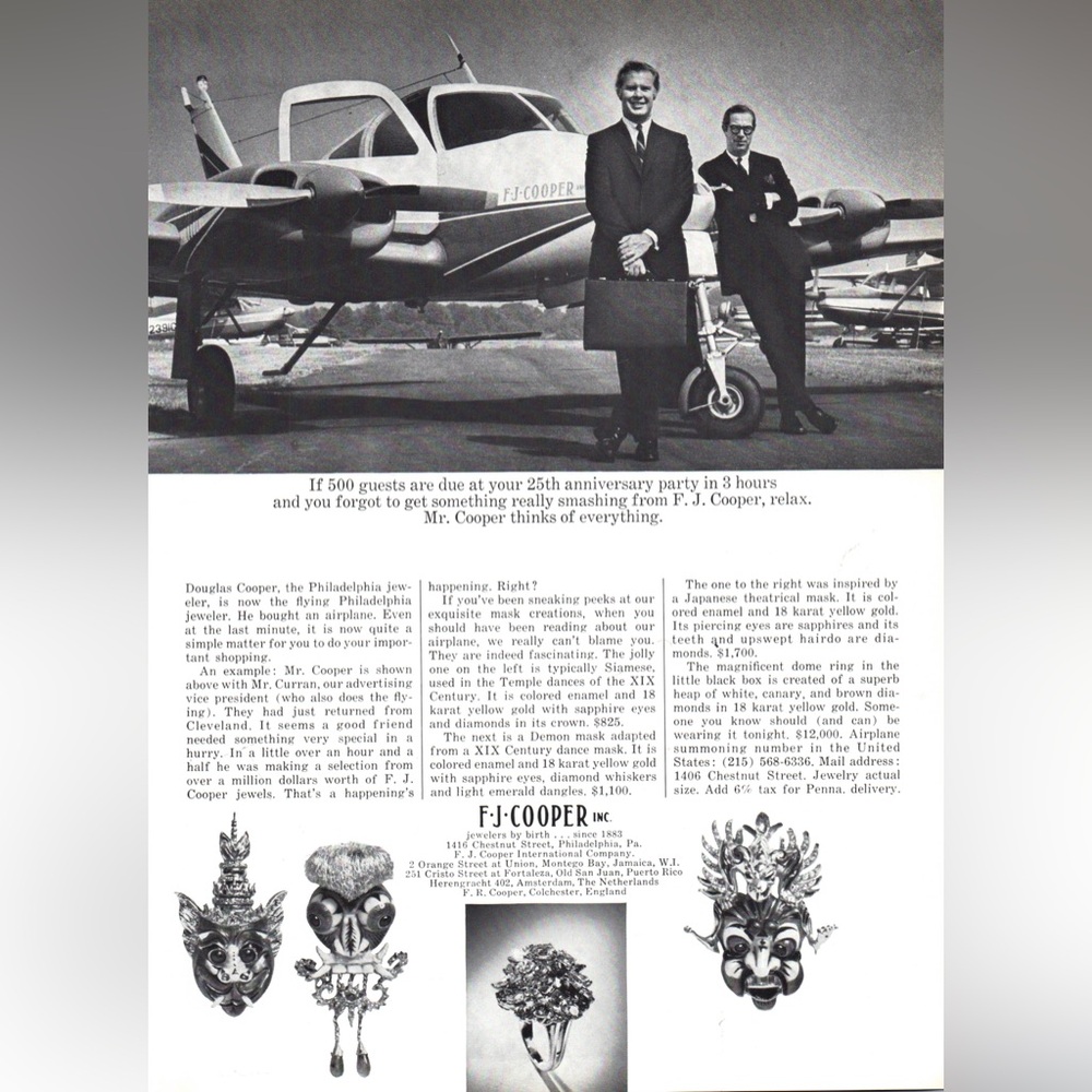 5/$20 FJ Cooper 1968 Advertisement
